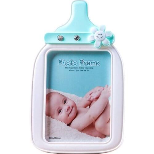 7inch Baby Photo Frame Creative Cute Feeding Bottle Shape Picture Frame Children Photo Wall Haning Desktop Ornaments Home Decor