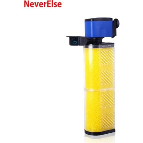 Aquarium Filter Pump with Outlet Adjust Nozzle Filter Media Add Air Oxygen Submersible Fish Tank Water Circulate 12/15/20/30/40W