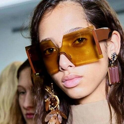 ALOZ MICC Fashion Unisex Rimless Women Sunglasses Men 2018 Vintage Oversized Square Goggles Female Glasses Oculos UV400 Q426