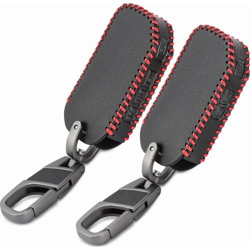 Genuine Leather Car Key Cover FOB Case For Kia Sportage Ceed Sorento Cerato Forte Stinger K900 2017 2018 2019 Car Key Shell Bag