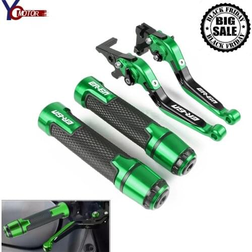 For KAWASAKI ER6N ER-6N 2006-2008 2007 Motorcycle Adjustable Folding Brake Clutch Lever and Handle bar Grips er6n ER 6N Handbar