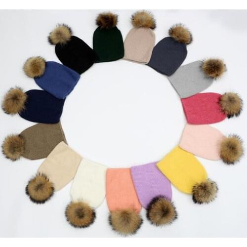 Fauzimen Women's Hats With Pompoms