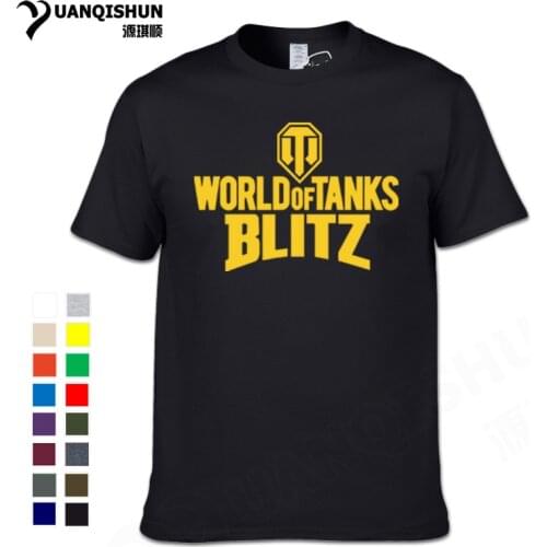 Boutique T-shirt World Of Tanks Blitz Tshirt Men Fitness Casual 16 Colors Print T Shirt Cotton O-Neck Cool Tees Free Shipping