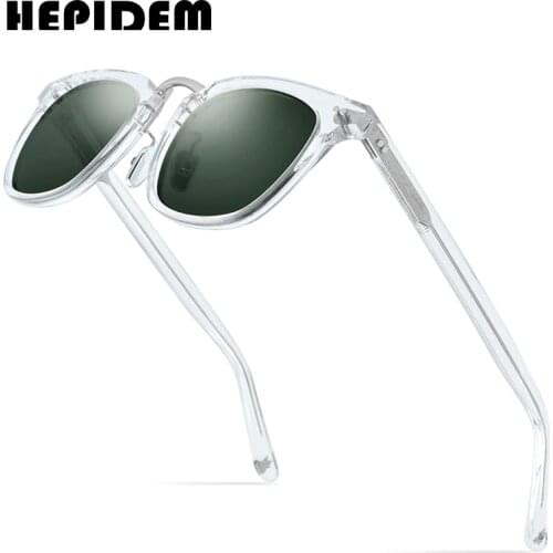 HEPIDEM Acetate Polarized Sunglasses 2020 New Women High Quality Sunglass Retro Vintage Square UV400 Sun Glasses for Men 9126