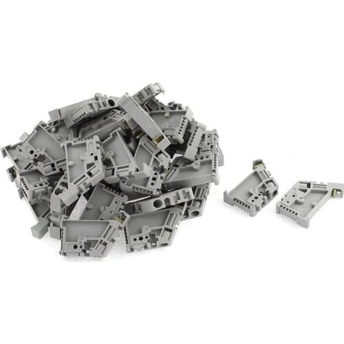 50Pcs 35mm DIN Rail Terminal Block End Stopper Mounting Clips