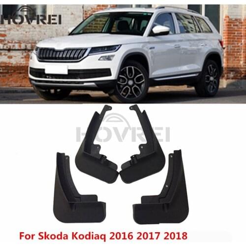 Set molded car Front Rear Mud Flaps For Skoda Kodiaq 2016 2017 2018 2019 Mudflaps Splash Guards Mudguards Fender Car Accessories