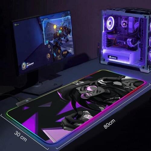 LED Light Desk Mat Computer Mouse pad Kawaii DIY 900x400mm RGB Backlight Keyboard Cover Keyboard xxl Valorant Gaming Mousepad