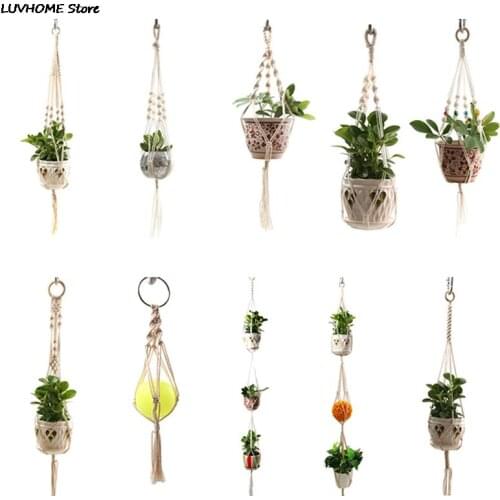 Hot Sales 100% Handmade Macrame Plant Hanger Plant Holder Flower /pot Hanger For Wall Decoration Countyard Garden