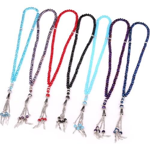 Prayer Glass Beads 6mm 1lot Rosary Muslim From the Forest For Needlework Accessories Rhinestones Crystals Beads