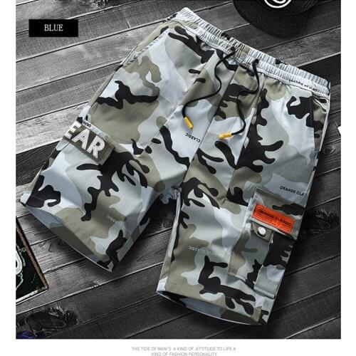 Cheap New Design Stock Sale Rts Pocket Summer Drawstring Breathable Casual Board Camo Cargo Mens Shorts