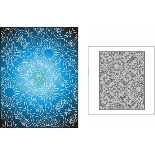 New Dotted Sunflower Background Plate 2021 Metal Cutting Dies for DIY Scrapbooking and Card Making Embossing Craft No Stamps