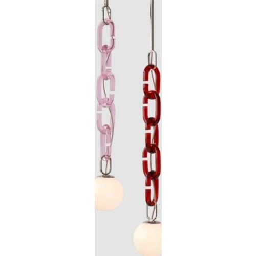 Post-modern Chains Led Suspension Vintage Loft Designer Metal Single Head Pendant Drop Lamp 2099