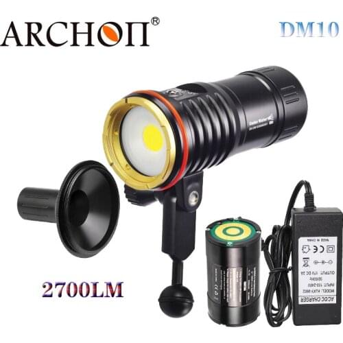 ARCHON DM10 WM16 Diving Video Light 2700LM Underwater 100M dive flashlight spot light lighting torch For underwater photography