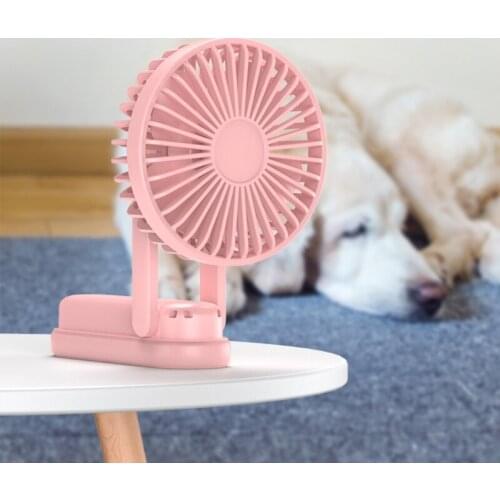 Handheld Mini Foldable Fan Portable USB Rechargeable Foldable Handle Desktop Fan Battery Operated Fan Super Quite