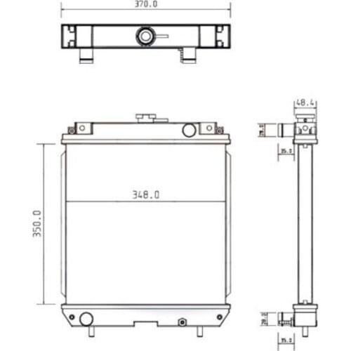 243-6260 Water Tank Radiator Core ASS'Y Fit for Caterpillar 301.6C 301.8C Engine L3E