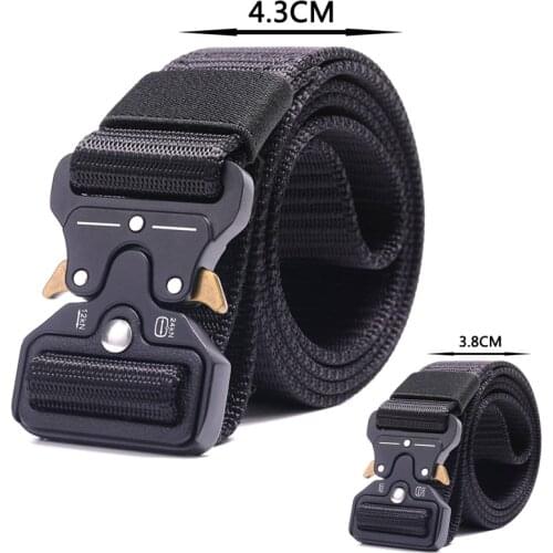 Tactical Nylon Belt Army Military Emergency Survival Metal Buckle Waist Belt Men Women Molle SWAT Heavy Duty Hunting Accessories