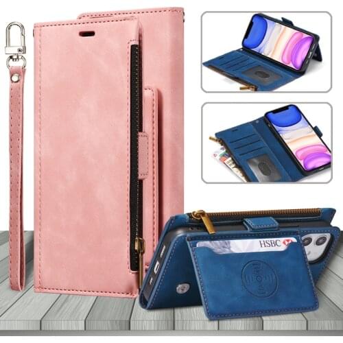 For Xiaomi Redmi K40 /K40 Pro/Poco F3 /Mi 11i Luxury Zipper Wallet Bag Card Holder Stand Skin-feel Flip Leather Case Phone Cover