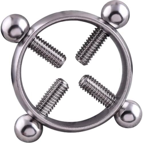 Sexy Attractive Round Nipple Ring Stainless Steel Shield Rings Piercing Fake Non Jewelry Multicolor Party Body Women Punk B X4V4