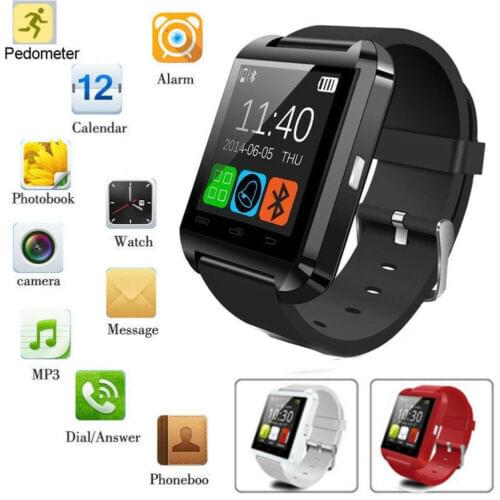 Touch Screen TFT LCD Bluetooth Smart Watch Phone Wrist watch Support Hands-free Answer Dial Call Passometer for Android iOS 3B04