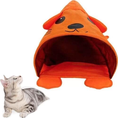 Pet Cave Sleeping Bag Dog Creative Kennel Cat Nest Teddy Dog Movable Mouse Shape Bed Warm Foldable House