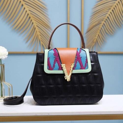 High Quality Crossbody Bags for Women 2021 Embroidery Portable Messenger Bag Ladies Leather Shopping Fashion Tote Bag Sac A Main