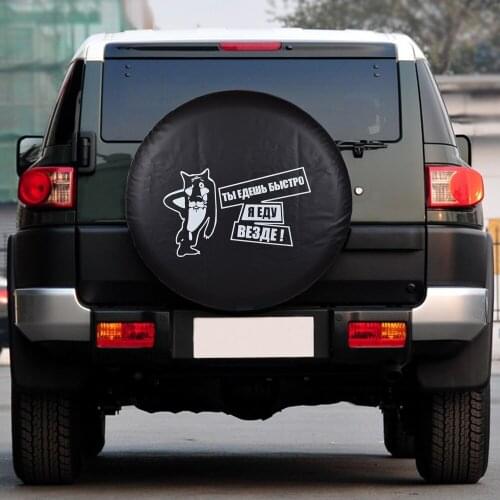 Heavy-Duty PVC Leather Spare Wheel Tire Cover Case Pouch Protector Bag For Toytoa FJ Cruiser Land Cruiser Hilux Surf Prado RAV4