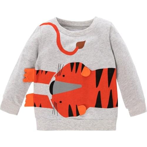 Jumping Meters 2-7T New Arrival Sweatshirts for Baby Cotton Clothes Autumn Winter Animals Sport Shirts Kids Tops