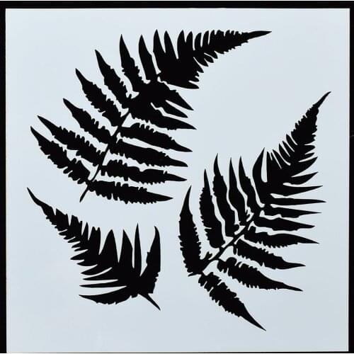 1PC Large Small Feather Shaped Reusable Stencil Airbrush Painting Art DIY Home Decor Scrap booking Album Crafts