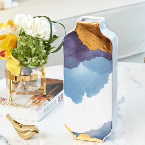 Chinese Style Vase Ceramic Living Room Desktop Decoration Plant Container Creative Large Adornos Salon Home Decoration EF50FP