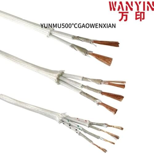 High quality500 ° high temperature cable 2 core 3 core wire heat resistant mica braided wire fireproof 0.5mm 0.75mm 1.0mm 1.5mm