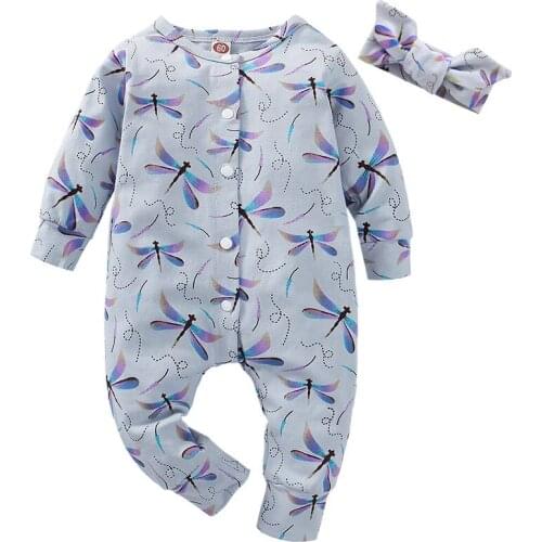 ZWF222 Cotton baby rompers Long sleeve Newborn Infant Baby Boys Girls Climbing clothes Cartoon Printed Jumpsuit Kid Clothing