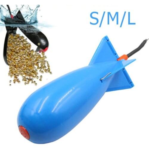1PC Carp Fishing Rocket Feeder Spod Bomb Float Lure Bait Holder Pellet Rocket Feeder S M L Position Gear Accessories Pesca