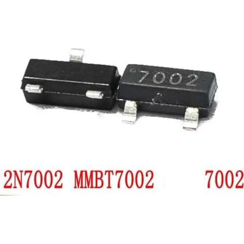 100pcs/lot SMD transistor 2N7002 silk screen 702 7002 SOT-23 MOS field effect tube