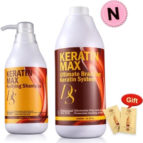 1000ml 5% Formalin Keratin Treatment+500ml Purifying Shampoo Straighten and Deep Clean Damaged Cruly Hair Free Shipping