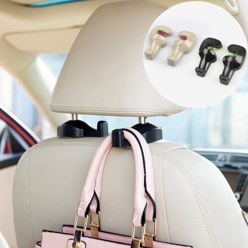 2PCS Resin Generation Car Seat Headrest Bags Organizer Hook Auto Accessories Holder Clothes Hanging Hold hanger 3 Colors