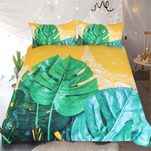 3D HD Digital Print Custom Duvet Cover Comforter Quilt Blanket case Queen King Bedding 220x240 200x200 Green leaf