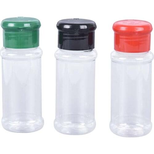 5Pc Plastic Spice Salt Pepper Shakers Seasoning Jar BBQ Condiment Vinegar Bottle