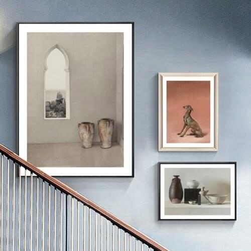 Abstract Still Life Nordic Canvas Paintings Dog Poster and Print Wall Art Pictures on Canvas Living Room Home Interior Decor