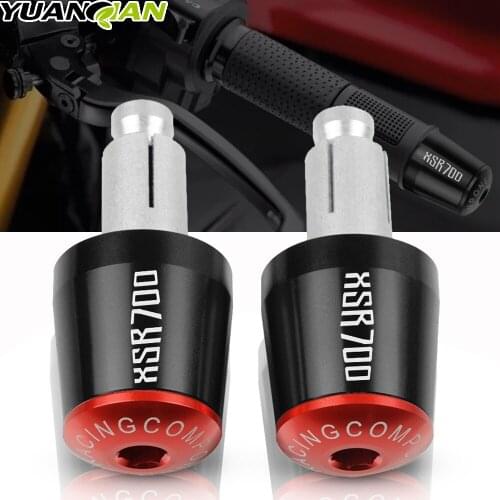 22mm CNC Aluminum Universal Motorcycle Handlebars Grips Ends Bar Ends Handlebars Caps For Yamaha XSR700 2015 2016 2017 2018 2019