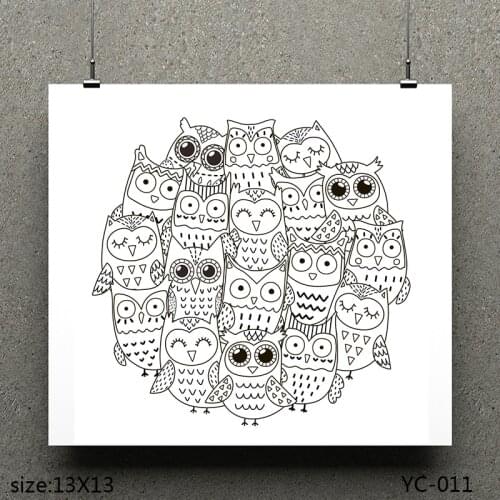 AZSG Big-eyed Owl/A group of owls Clear Stamps For Scrapbooking DIY Clip Art /Card Making Decoration Stamps Crafts
