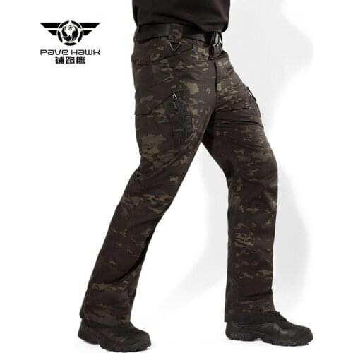 5XL Large Size Mens Plaid Combat Tactical Pants Spring Outdoor Hiking Army Training Fighting Camouflage Cargo Long Trousers