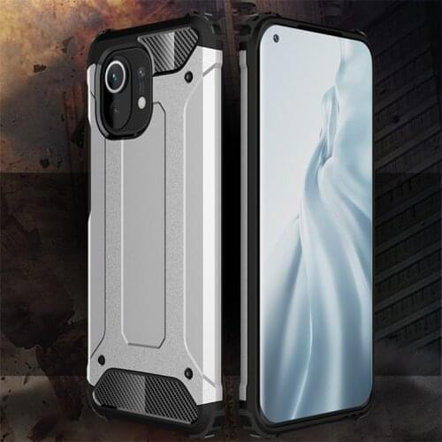 Coque For Xiaomi Mi 11 Case For Xiaomi Mi 11 Cover Armor Shockproof Rubber +PC Protective Phone Bumper For Xiaomi Mi 11 Fundas