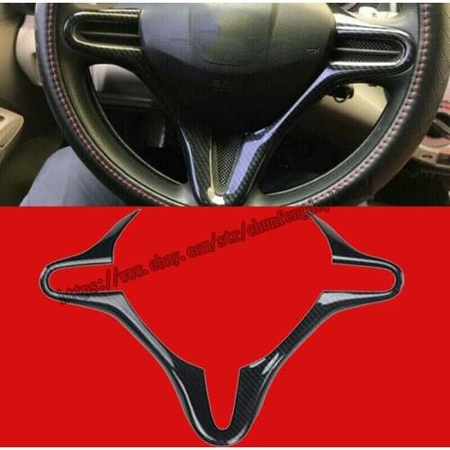 For 2006-2011 Honda Civic FD2 Carbon Fiber Style Inner Steering Wheel Cover Trim 1X