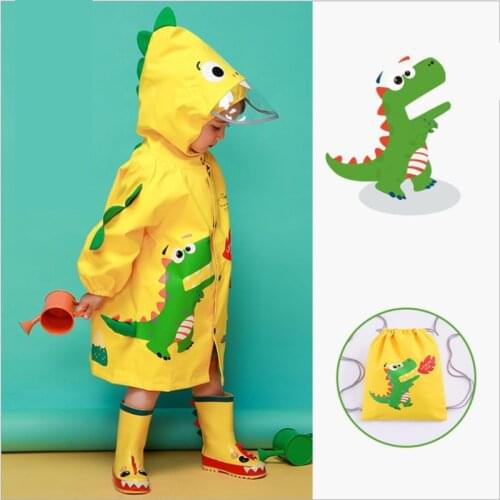 High End Children Rain Coat Fashion Students Waterproof Raincoat For Kids Boy Girl School Rain Double Brim Rain Gear DK50RC