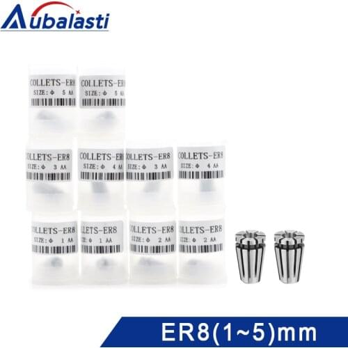 ER8 Collet Chuck Nut Spindle ER8 Collet Lathe Tool Holder Pinza ER8 Collet Set from 1-5mm for CNC Milling