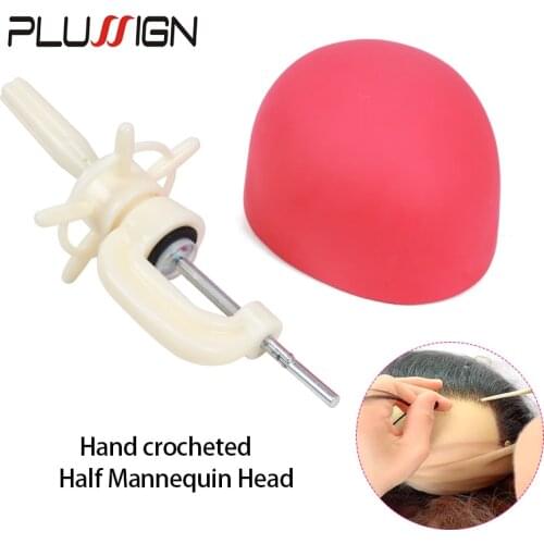 New Arrival White Silicone Half Mannequin Head With Stand Wig Closure Frontal Toupee Wig Stand With Head Maniquin Head Plussign