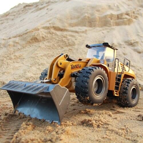 583 RC Truck 1:14 Excavator Hobby Bulldozer Alloy Engineering Truck Remote Control Toys for Boys Auto RC Hydraulic Construction