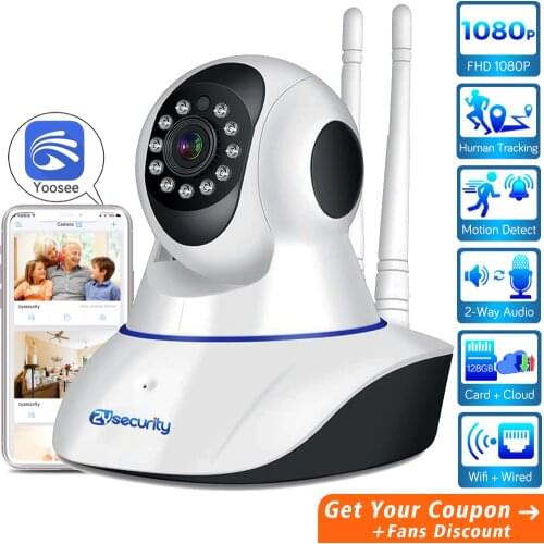 ZY 1080P IP Camera Auto Tracking Wireless Home Security Camera WiFi Night Vision Audio CCTV Video Surveillance Yoosee With RJ45