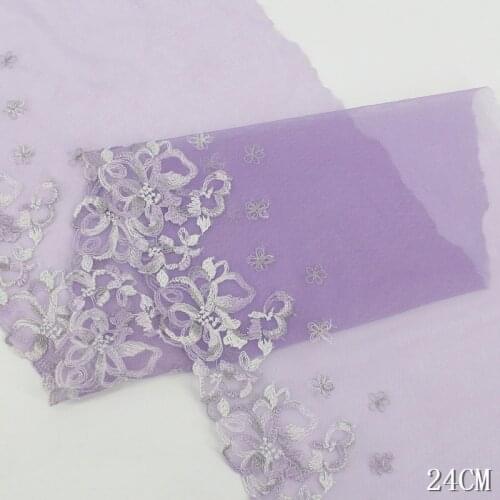 30Yards Fashion Flowers Embroidered Lace Trim Soft Mesh Fabric Edge For Lingerie Underwear Bra Dolls Doll Dress Handmade DIY