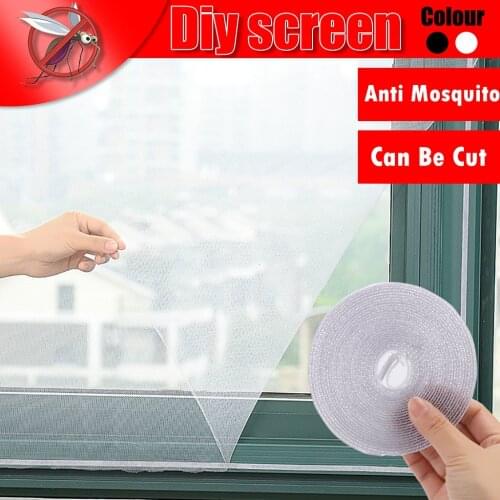 Indoor Insect Fly Mosquito Net Screen Curtain Mesh DIY Anti-Mosquito Net Door Window Mosquito Screen Self-adhesive Protection